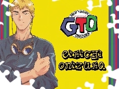 logo, napisy, Great Teacher Onizuka, gogle, postać