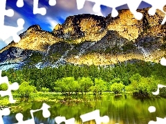 Wiosna, Las, Góry, Jezioro
