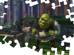 osioł, Shrek, Shrek 1, las