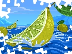 Woda, Limonki, Owoce, Cytrusy