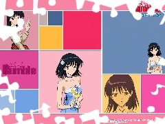 dziewczyna, drink, School Rumble