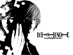 odbicie, napis, Death Note, postać, dłoń