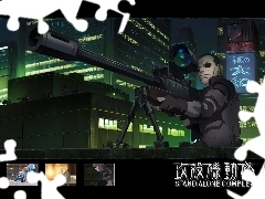 snajper, miasto, Ghost In The Shell, facet, yamato
