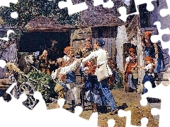 Dzieci, Kobiety, Mężczyźni, Reprodukcja, Dom, Obrazu