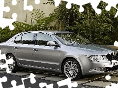 Bok, Prawy, Srebrna, Skoda Superb