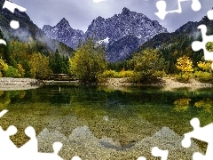 Jezioro, Mostek, Góry