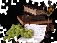 Winogrona, Lampka, Wina, Książki