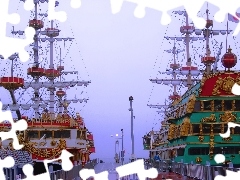 Nabrzeże, Żaglowce, Piękne, Zabytkowe