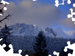Zimą, Giewont, Góry