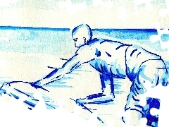 deska, człowiek, Windsurfing