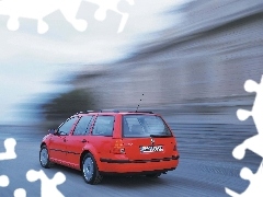 Kombi, Czerwone, Volkswagen Golf 4