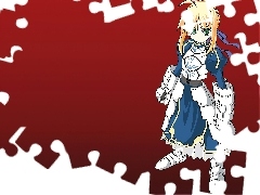zbroja, ubiór, Fate Stay Night, dzieczyna