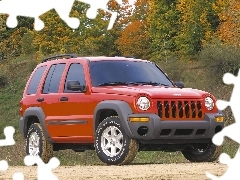 Jeep Liberty, 4x4, Czerwony