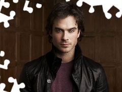 Kurtka, Skórzana, Ian Somerhalder, Aktor