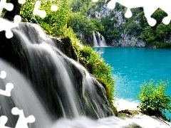 Jezioro, Wodospady, Las