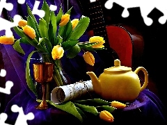 Nuty, Kielich, Tulipany, Gitara, Dzbanek