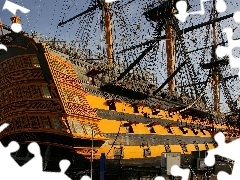 HMS Victory, Żaglowiec, Piękny, Zabytkowy
