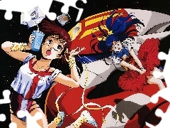 kosmos, ludzie jedzenie, Gunbuster, dziewczyny