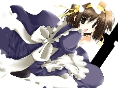 kokarda, biało niebieski strój, Suzumiya Haruhi No Yuuutsu