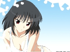 dziewczyna, niebo, School Rumble