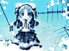 sukienki, dziewczyna, Digi Charat, anteny