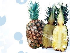 Dwie, Połówki, Ananas