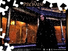 budynek, śnieg, The Promise, lampa, Hiroyuki Sanada