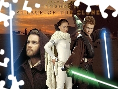 Hayden Christensen, laser, Star Wars, Natalie Portman, budynek
