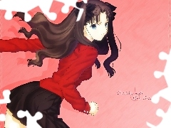 szalik, mini, Fate Stay Night, dziewczyna