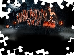 Dynie, Halloween, Kobieta