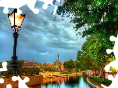 Francja, Disneyland, Zamek, Latarnia