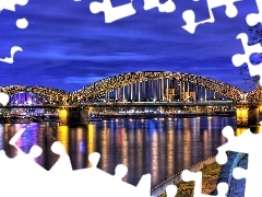 Westfalia, Nadrenia Północna, Hohenzollern Bridge, Niemcy,