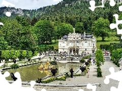 Park, Linderhof, Niemcy, Zamek