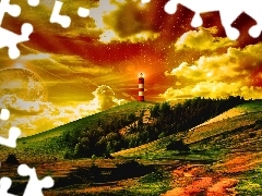 Góry, Latarnia, Chmury