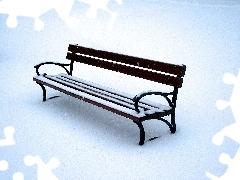 Zima, Śnieg, Ławeczka