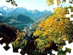 Neuschwanstein, Zamek, Bawaria, Niemcy