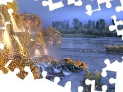 Wodospad, Las, Rzeka