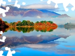 Mgła, Jezioro, Góry, Las