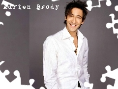 Uśmiech, Koszula, Adrien Brody, Biała