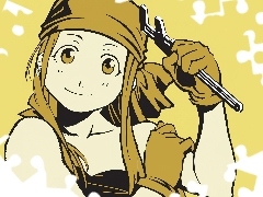 mechanik, postać, Full Metal Alchemist, suwmiarka