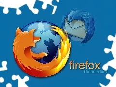 ziemia, ptak, koperta, lis, FireFox, grafika