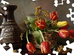 Tulipany, Koszyk, Gliniany, Dzban