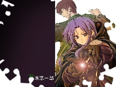 napisy, kobieta, Fate Stay Night, facet