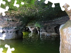 Skały, Jezioro, Jaskinia