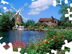 Rzeka, Anglia, Wiatrak