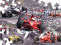 koła, opony, kask , Formuła 1, spojler, bolid
