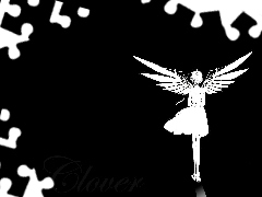 kobieta, skrzydła, Clover