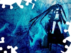 Czarne, Włosy, Black Rock Shooter