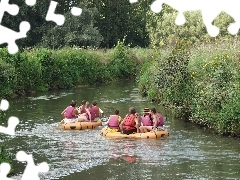 wiosła , rzeka, Rafting, pontony, spływ