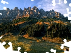 Gór, Szczyty, Zbocze, Trawa